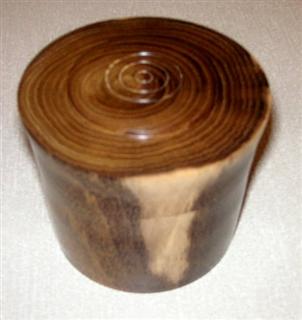 Lignum vitae pot with lid by Paul Hunt